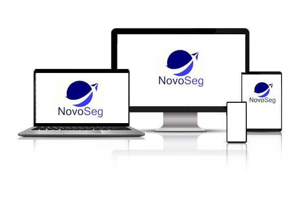 Melhor viagem, viajar segurado, com a simulação e contratação imediata e recebe a apólice por e-mail em 24 horasscreen. Tablet gadget template, pc laptop mobile devices mockup. Vector isolated device screen for graphics presentations wallpaper design