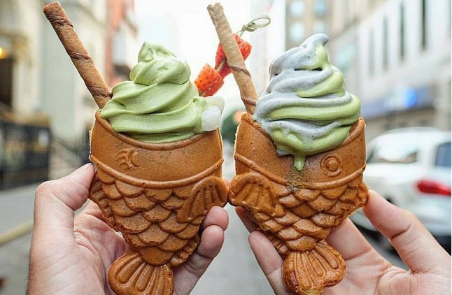 CoteNovoSeg seguro de vida, celular e viagem apresenta para curtir o roteiro em Nova York - imagem do ice-cream-cones-taiyaki-new-york-city-fish-shaped-taiyaki